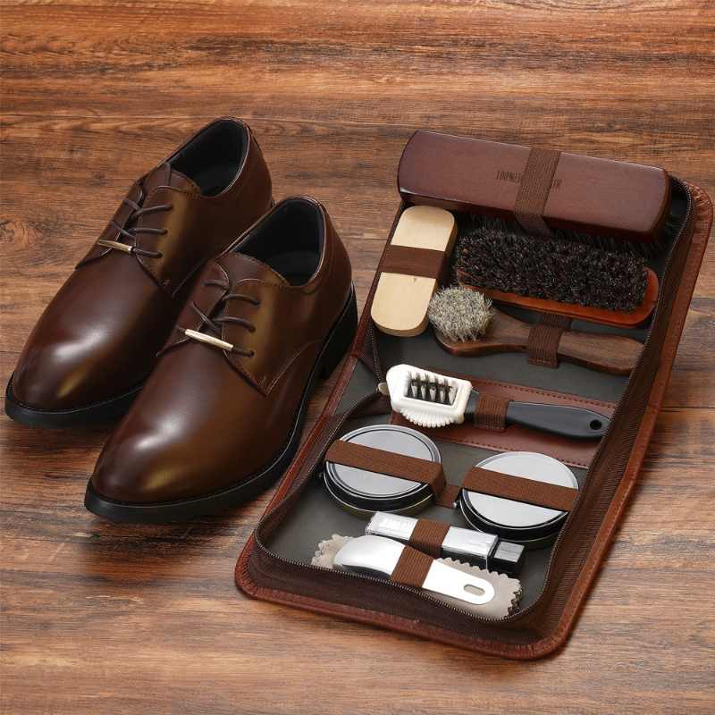 Sneaker Care Set - Horse Hair Brush Leather Shoe Wax
