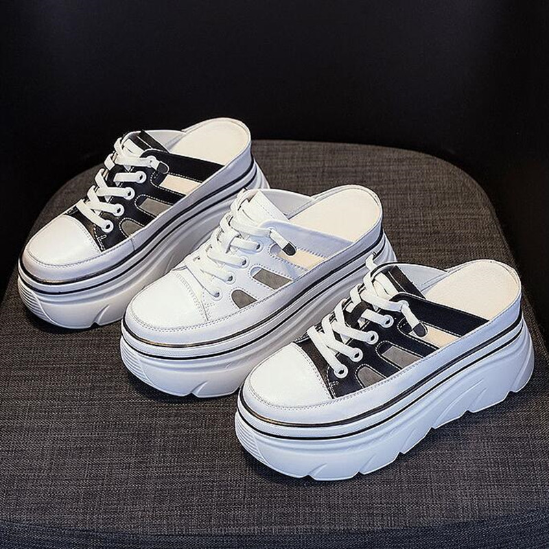 Sneaker Care Set - 9cm Designer Hollow Genuine Leather Women