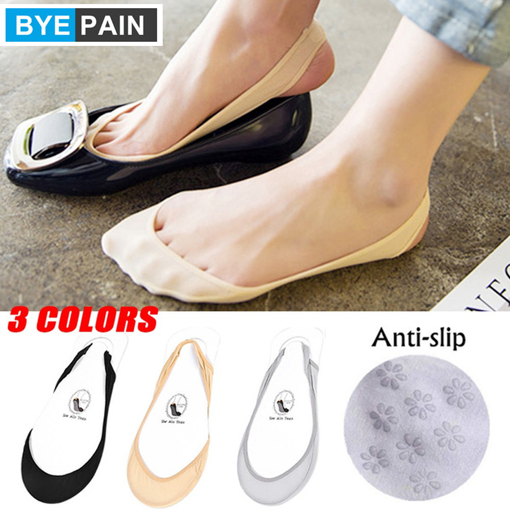 1Pair   Women Ice Silk Half Pa - Sneaker Care 评论和价格