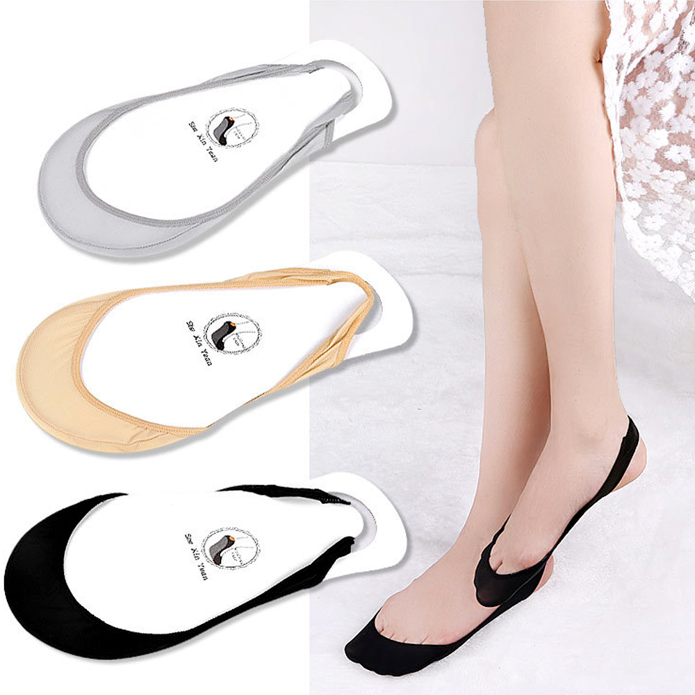 1Pair   Women Ice Silk Half Pa - Sneaker Care 评论和价格