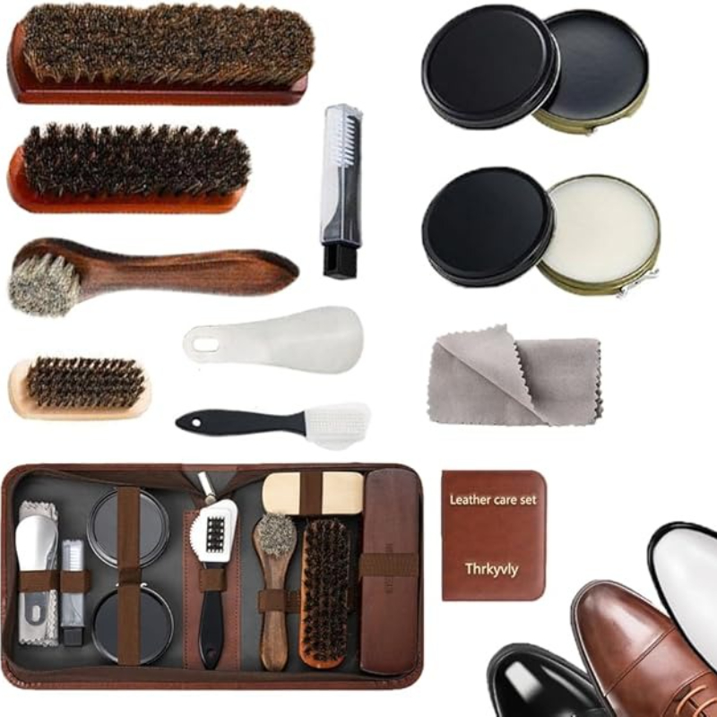 Horse Hair Brush Leather Shoe  - Sneaker Care Set 评论和价格
