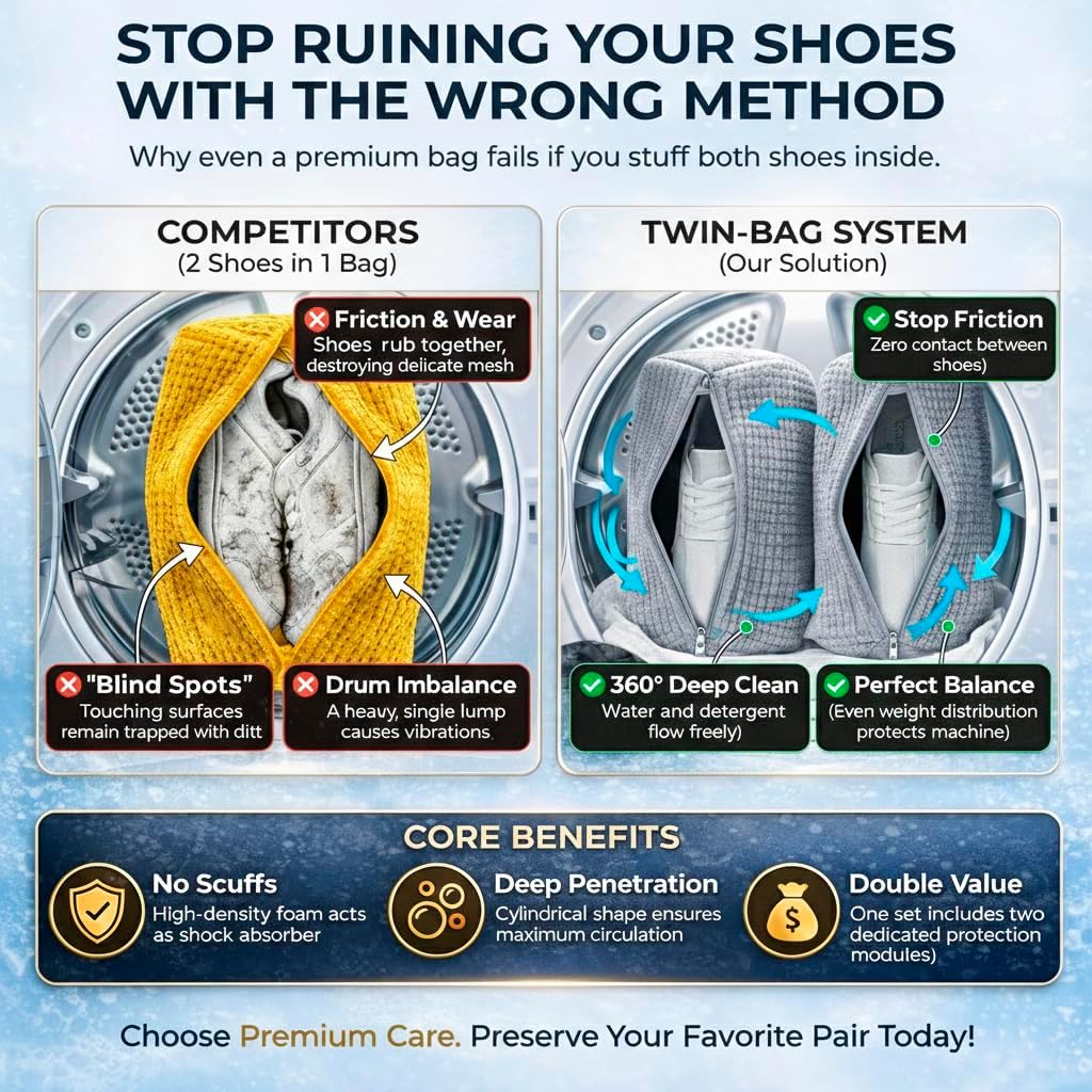 2PCS Shoe Washing Machine Bag  - Sneaker Care 评论和价格
