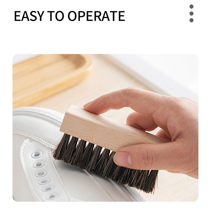 Useful Wood Handle Shoe Brush  - Sneaker Care 评论和价格