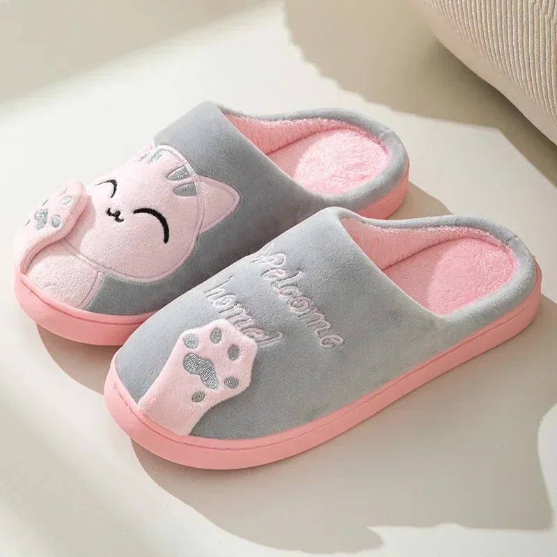 Home Fluffy Cat Slippers Women - Sneaker Care Set 评论和价格