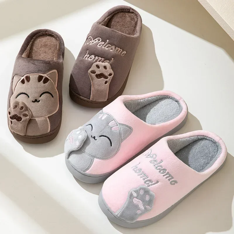 Home Fluffy Cat Slippers Women - Sneaker Care Set 评论和价格
